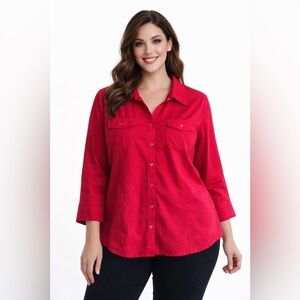 Cato Red Button Down Shirt